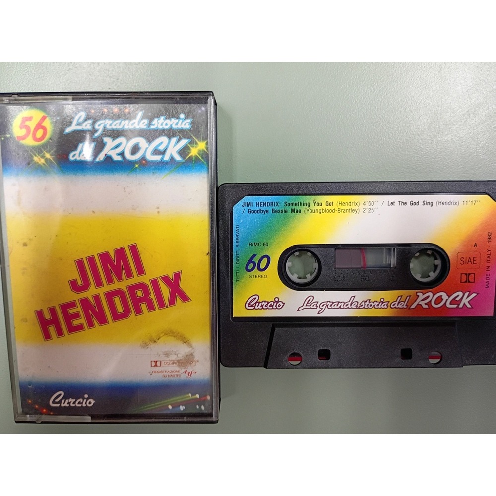 Jimi Hendrix La Grande Storia Del Rock Cassette Tape 1982 Curcio Italy Import 56